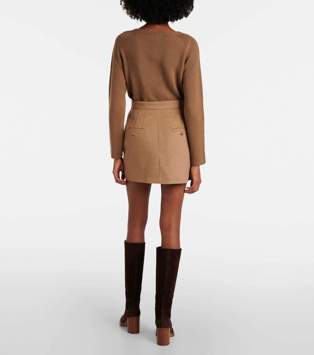 Max Mara - Ancella camel hair miniskirt