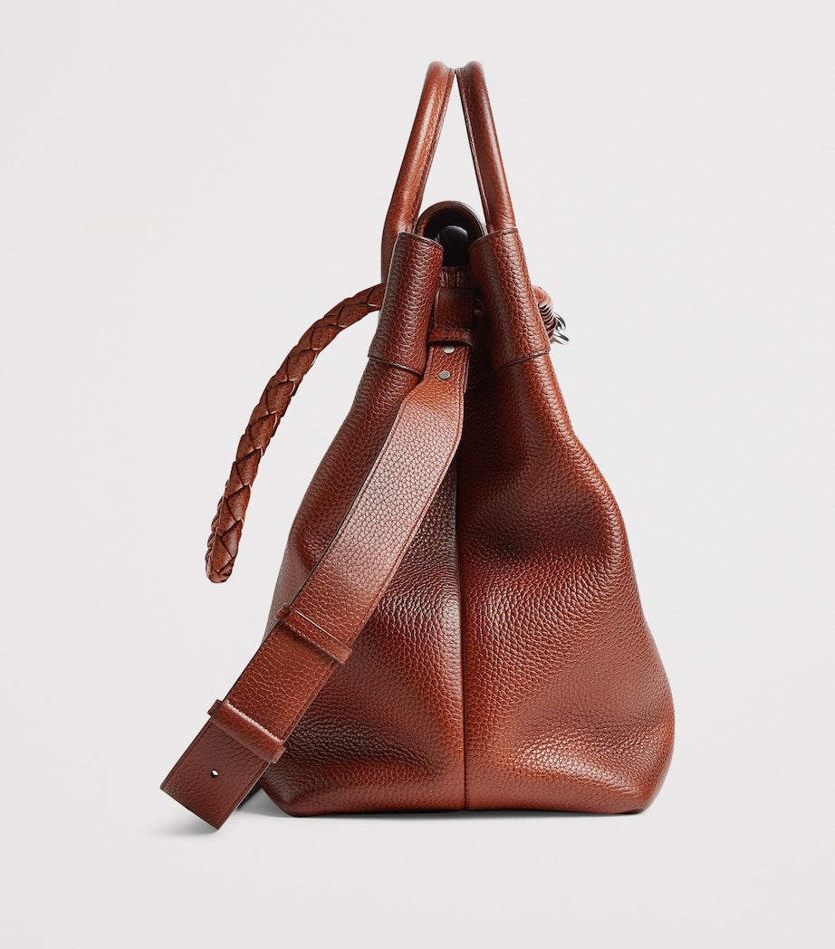 Bottega Veneta White Small Calfskin Andiamo Voyager Holdall