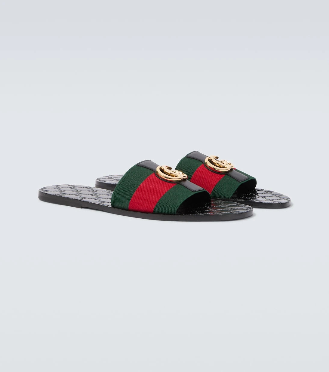 Gucci - Riviera GG leather slides