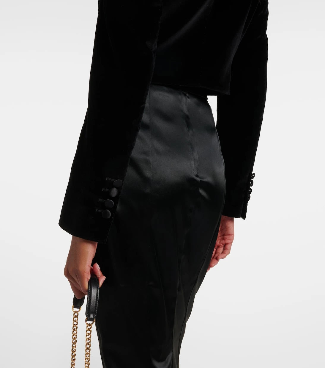 Dolce&Gabbana - Cropped cotton-blend velvet blazer