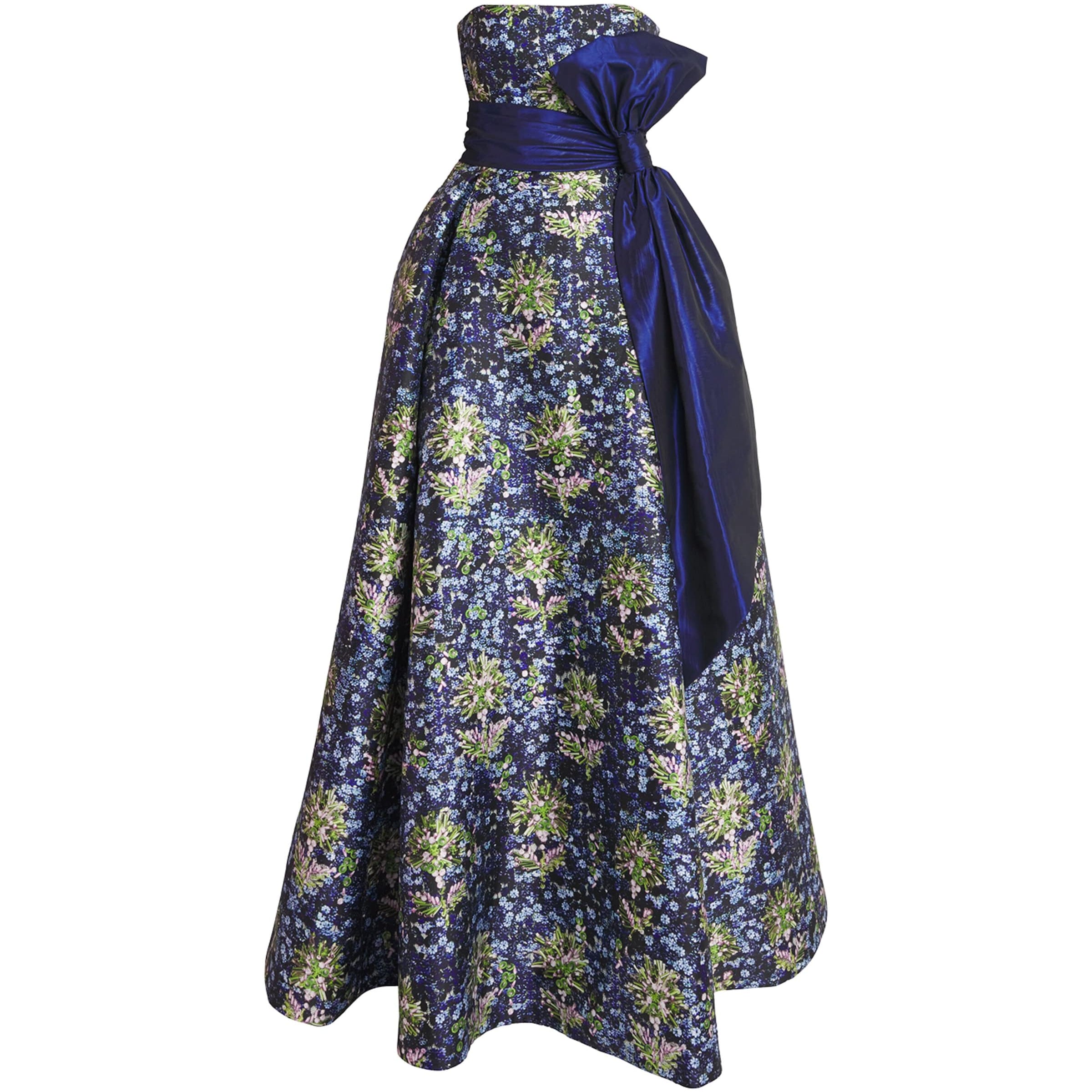 Blue Off-The-Shoulder Sabrina Gown