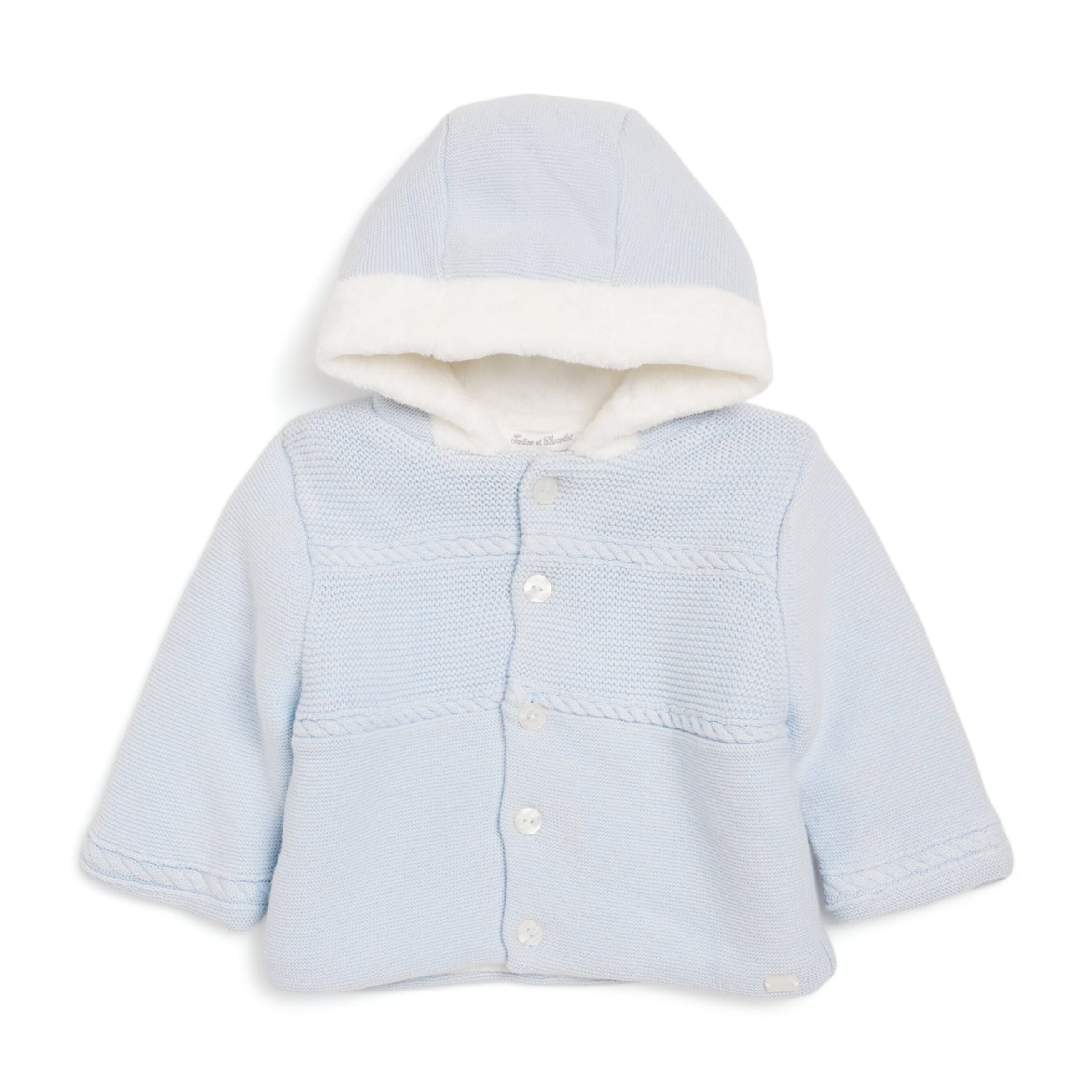 Cotton-Wool Blend Hooded Jacket (1-24 Months)