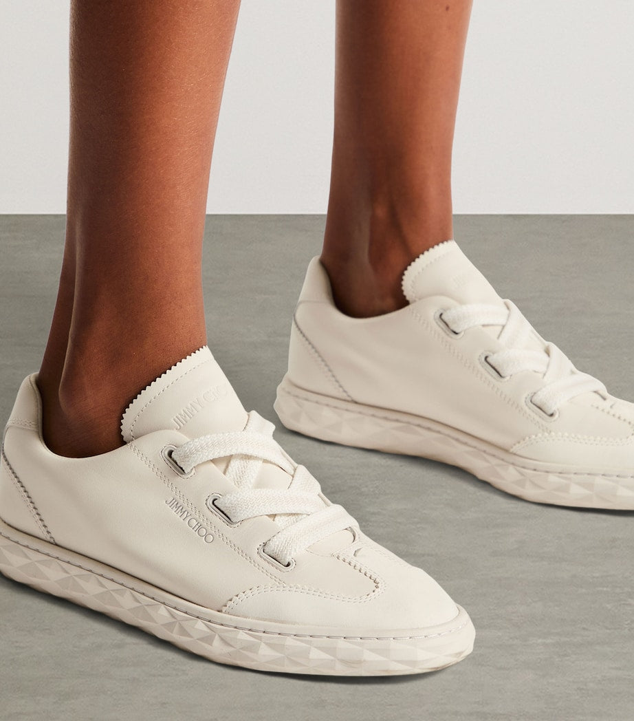Jimmy Choo White Diamond Light Flex Leather Sneakers