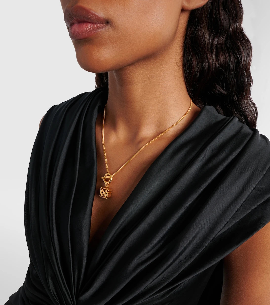 Loewe - Anagram 24kt gold-plated sterling silver necklace