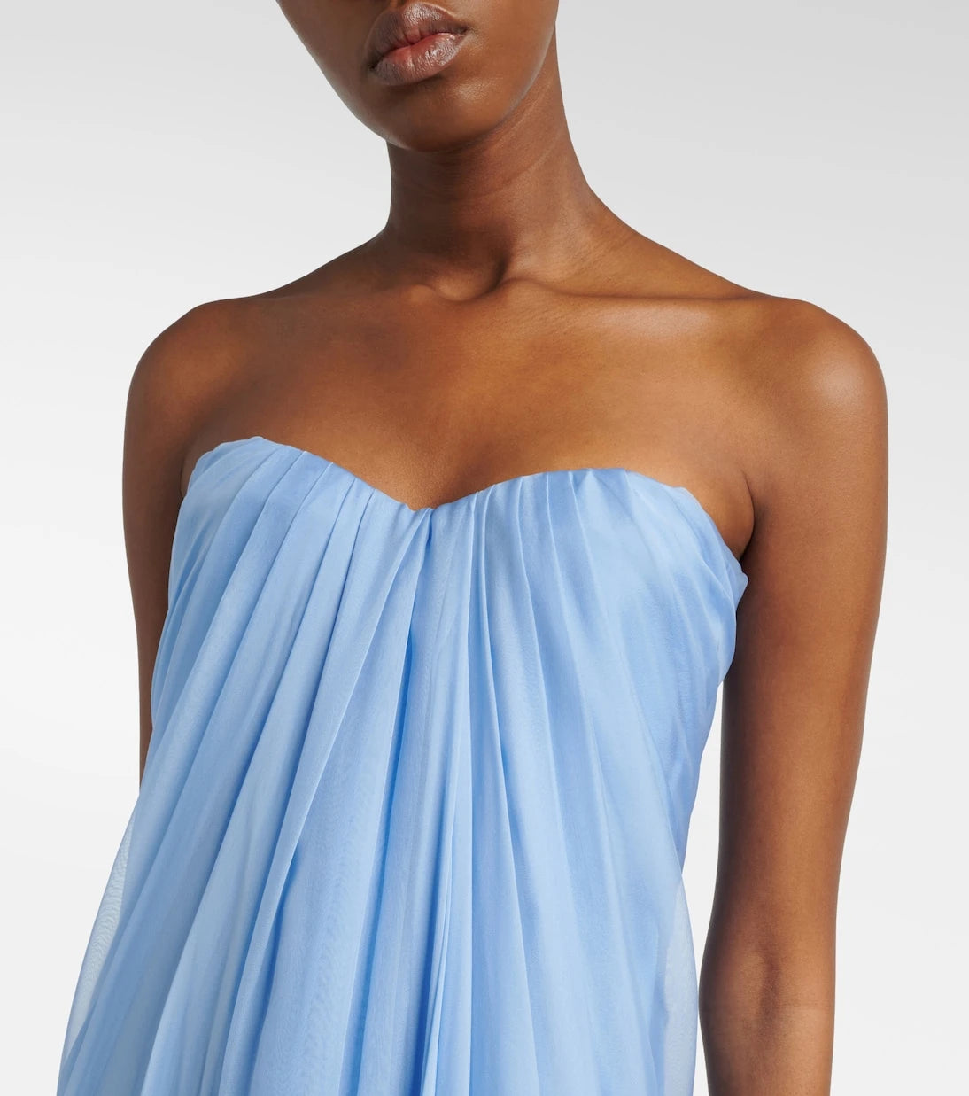 McQueen - Silk bustier gown