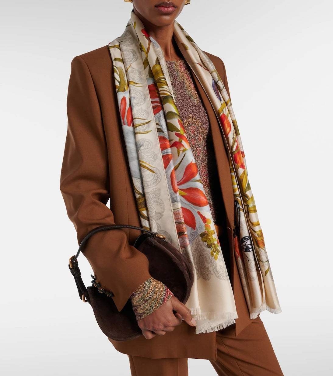Etro - Floral silk scarf