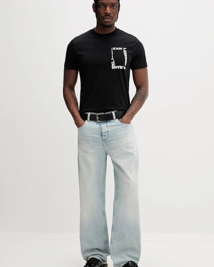 Karl Lagerfeld Jeans rahat kesim erkek kot pantolon