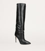 Paris Texas Black Leather Stiletto Knee-High Boots 105