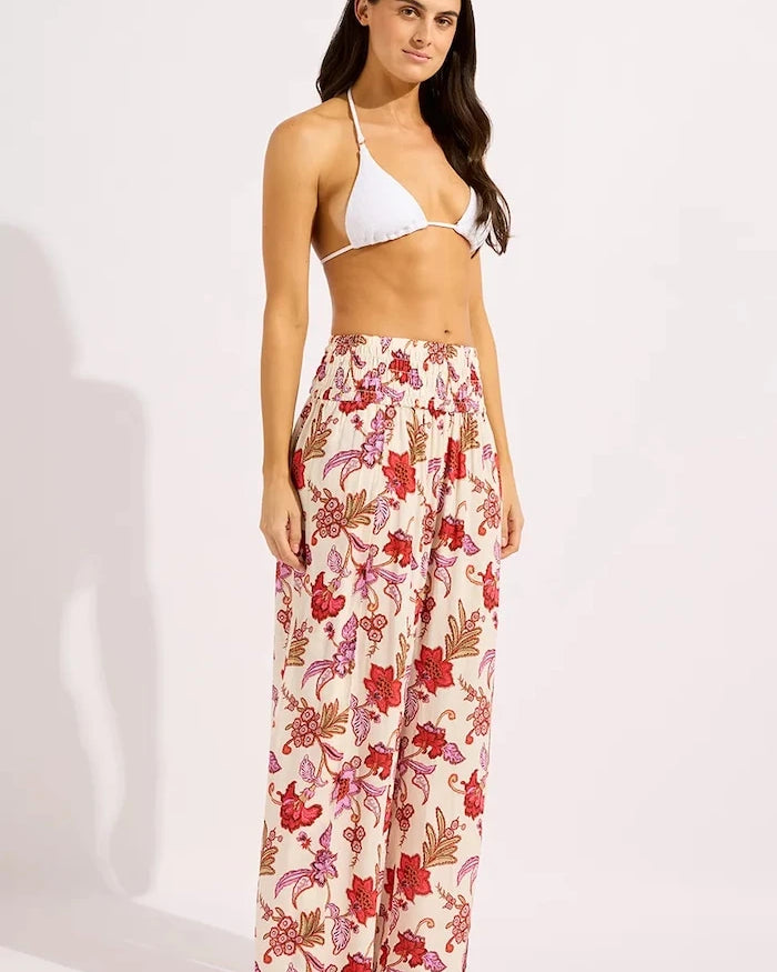 Seafolly Kadın Shirred Waist Wrap Plaj Pantolonu