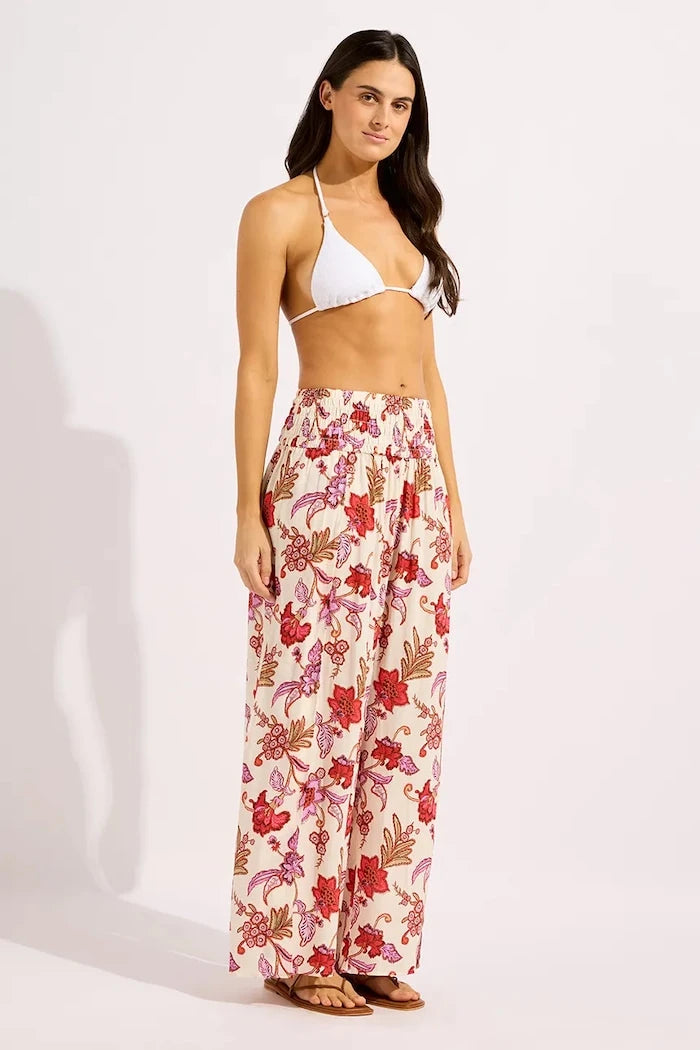 Seafolly Kadın Shirred Waist Wrap Plaj Pantolonu
