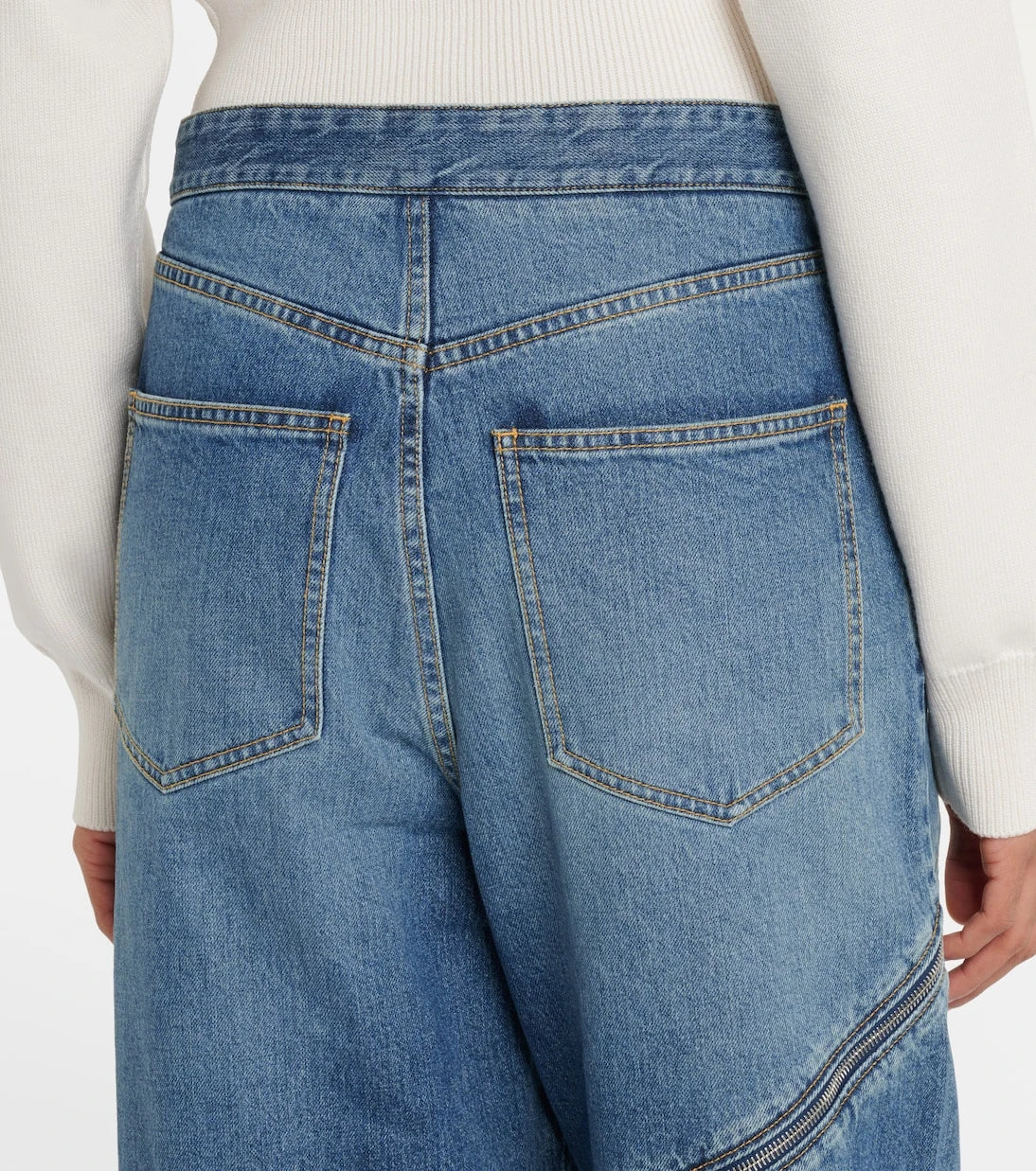 Alaïa - Zip-up wide-leg jeans
