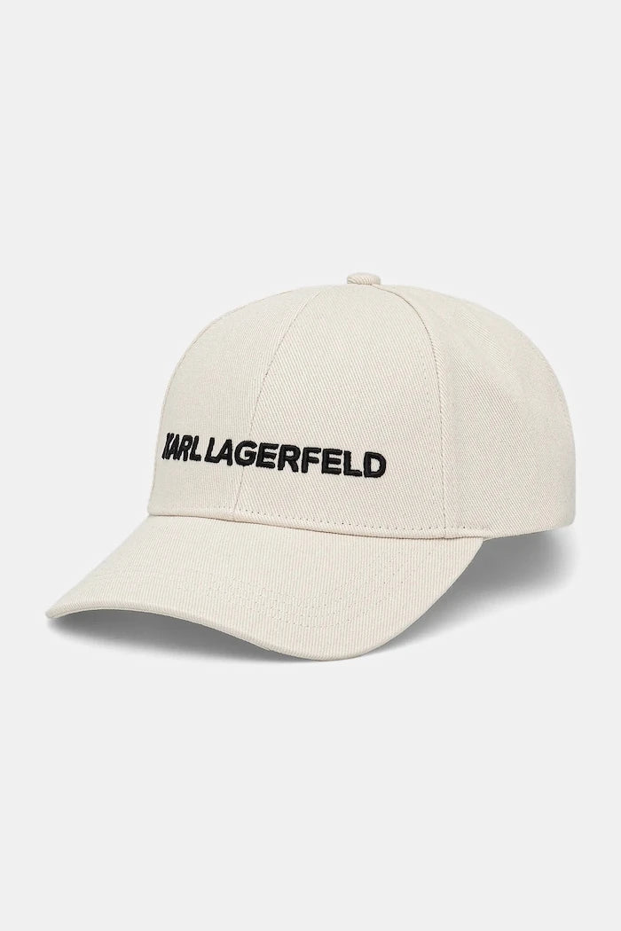 Памучна шапка с козирка Karl Lagerfeld K/ESSENTIAL