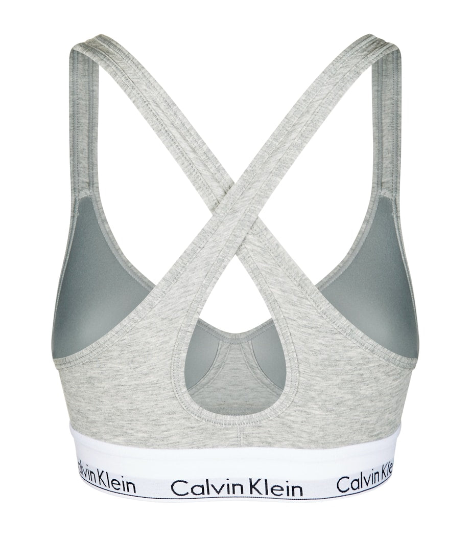 Grey Padded Logo Bralette