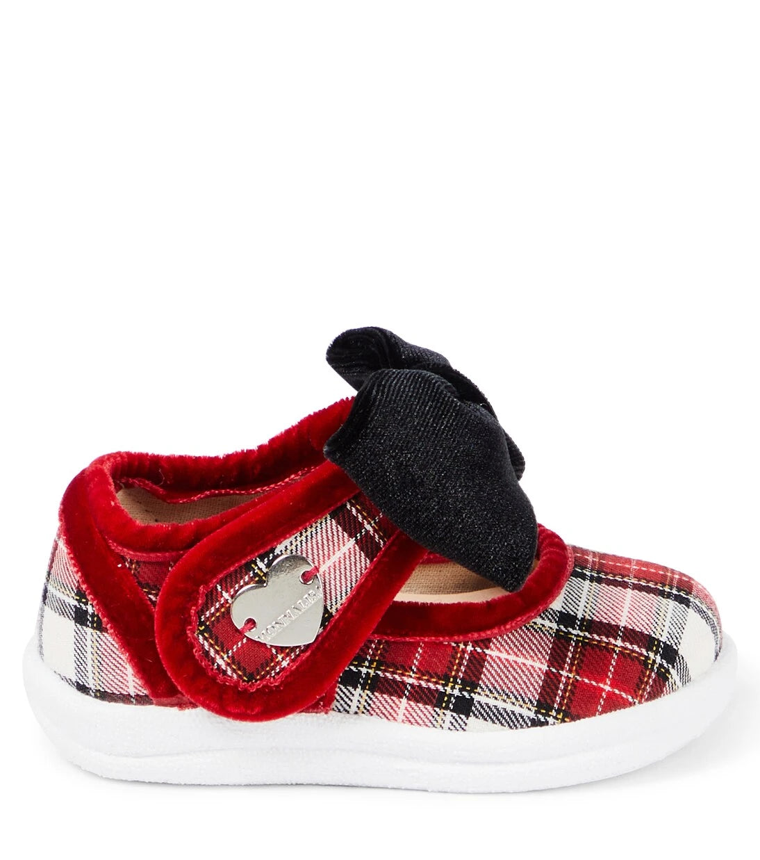 Monnalisa - Baby bow-detail tartan booties