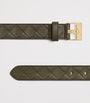Green Leather Intreccio Watch Belt