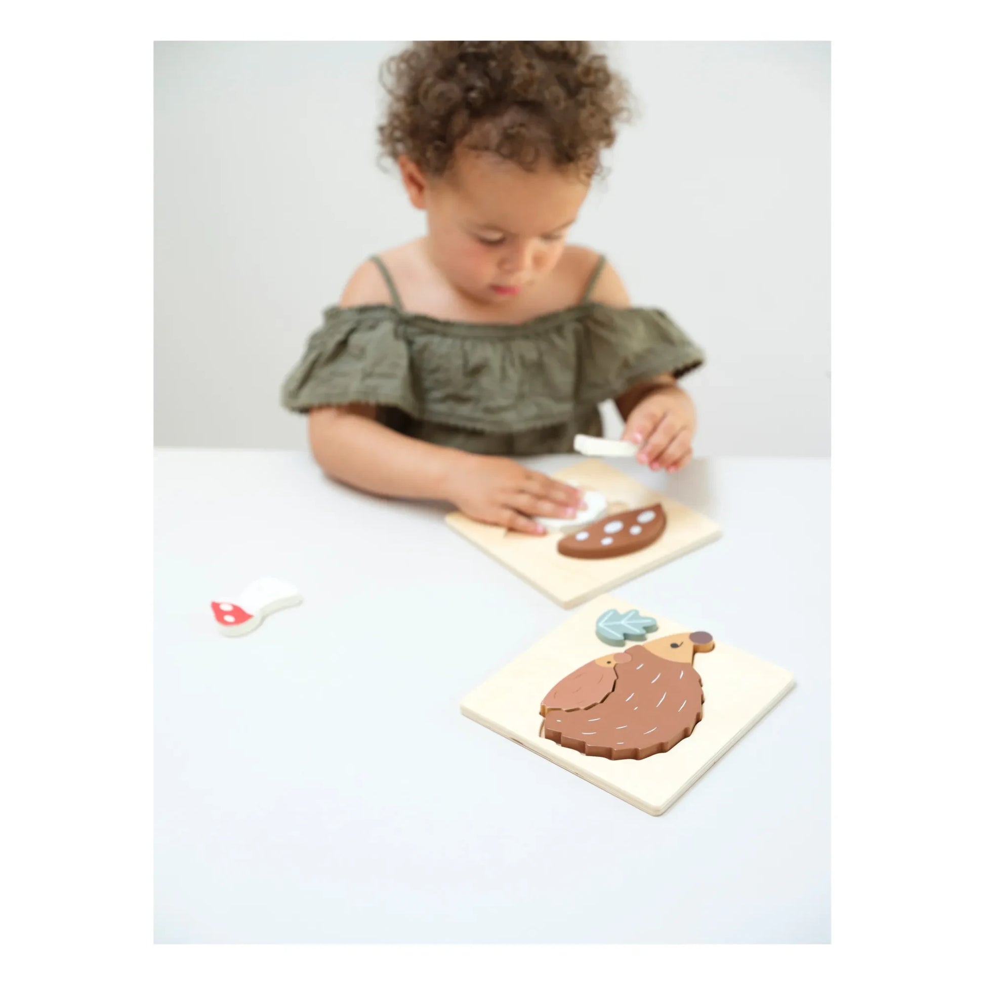 Fabelab - Hedgehog and Mushroom Puzzles - Set of 2