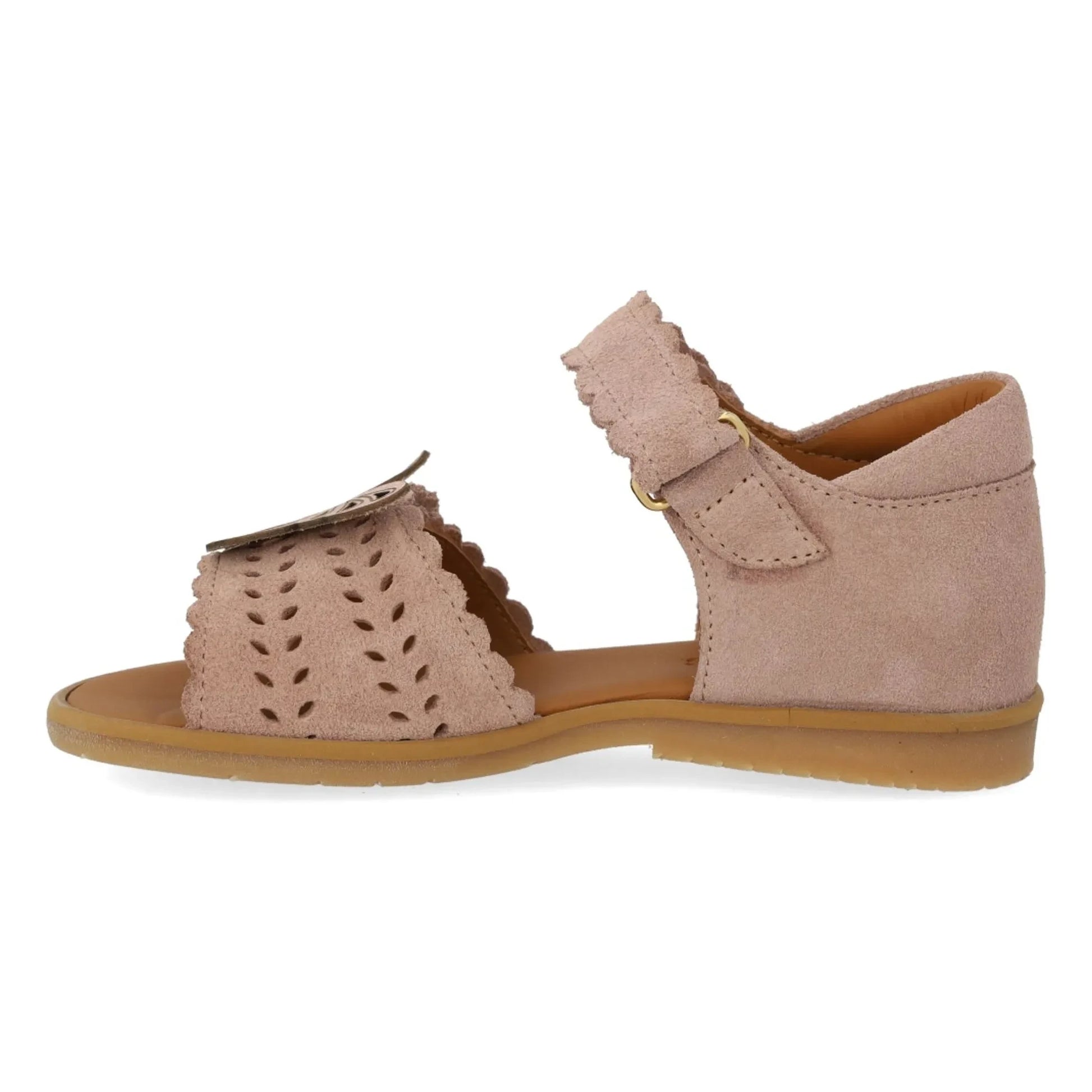 Angulus - Butterfly Suede Sandals | Pale Pink