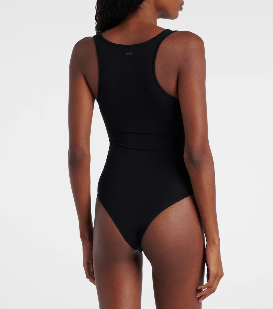 Mugler - Embellished cotton-blend bodysuit