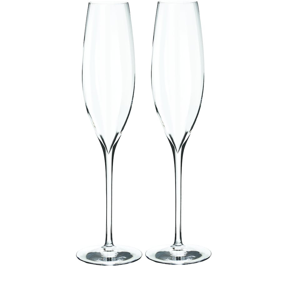 Set of 2 Elegance Optic Champagne Flutes (300ml)