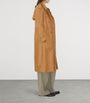 Plongé Leather Castelford Long Trench Coat