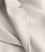 Max Mara White Virgin Wool Wrap Coat