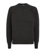 Black Wool Ribbed Sweater