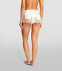 Ivory Silk Lace-Trim Baccarat Shorts