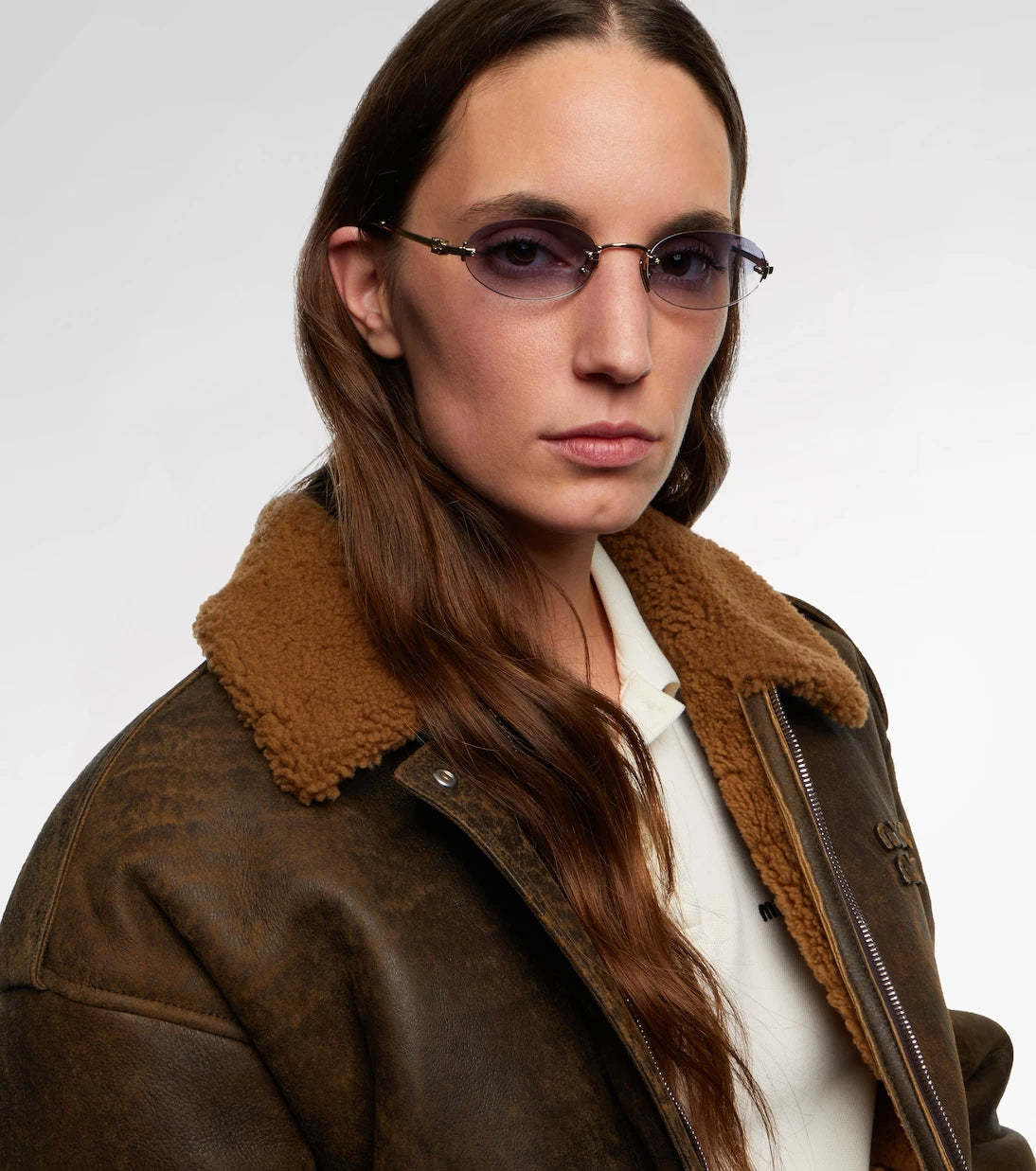 Miu Miu - Logo oval sunglasses