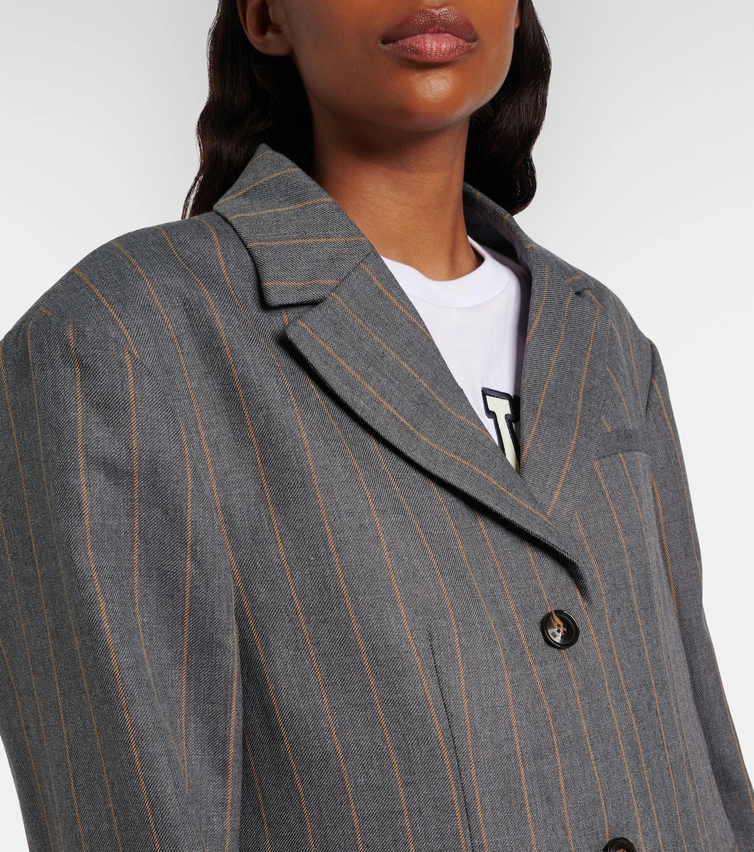 Ganni - Pinstripe blazer