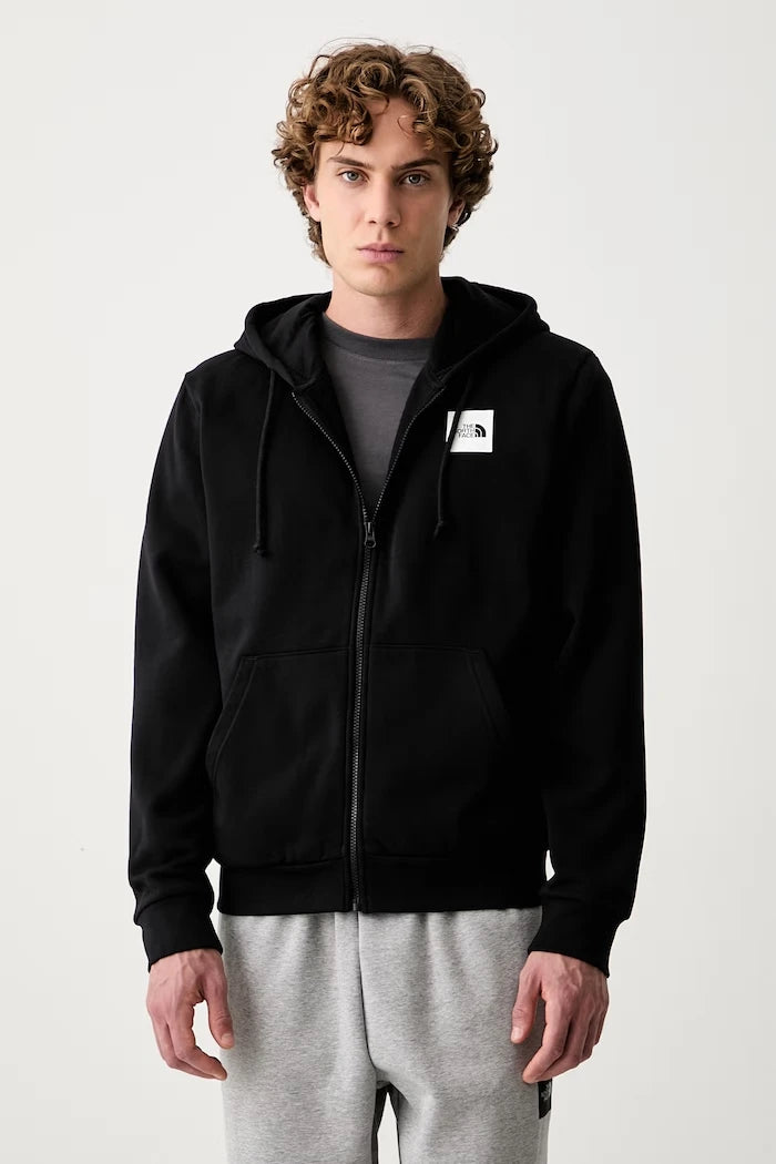 Kapüşonlu, fermuarlı erkek pamuklu The North Face Box Regular sweatshirt