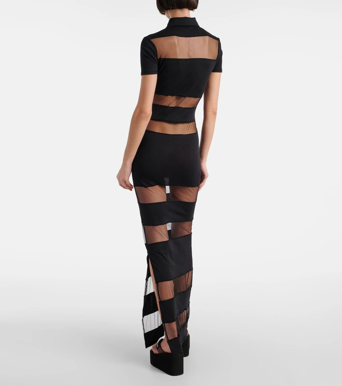 Coperni - Striped shee-paneled maxi dress