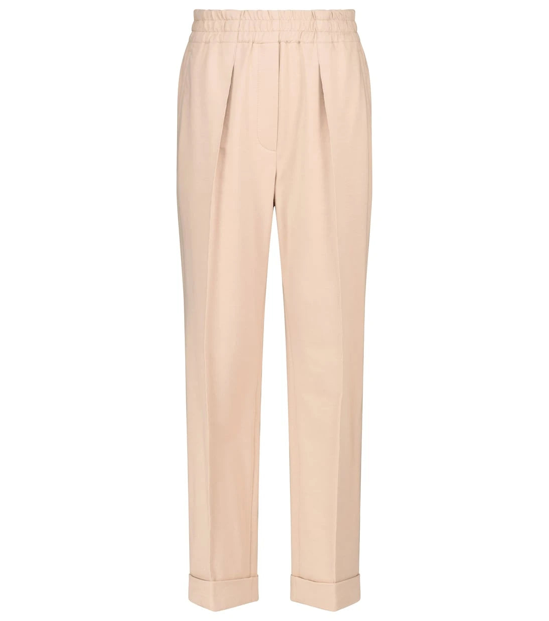 Brunello Cucinelli - Pleated stretch-cotton tapered pants