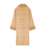 Faux Fur-Trim Monogram Robe