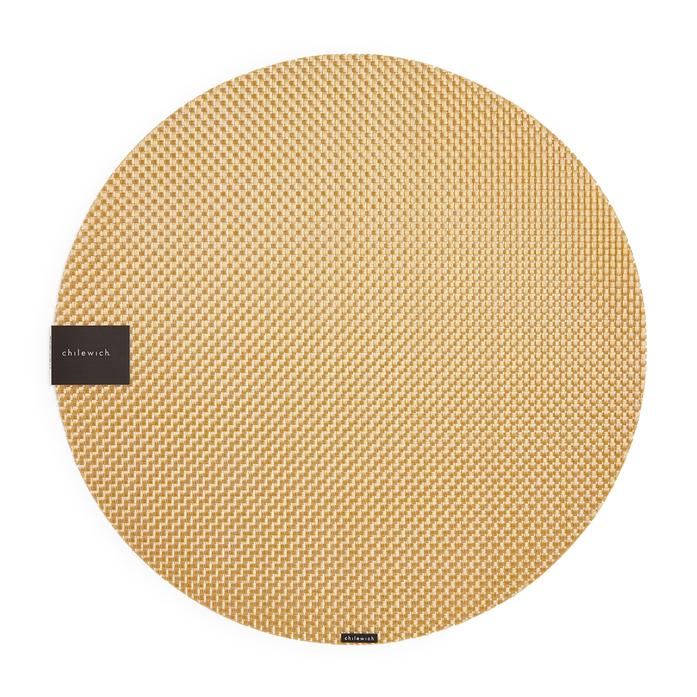 Chilewich Basketweave Gilded Round Placemat (38cm)