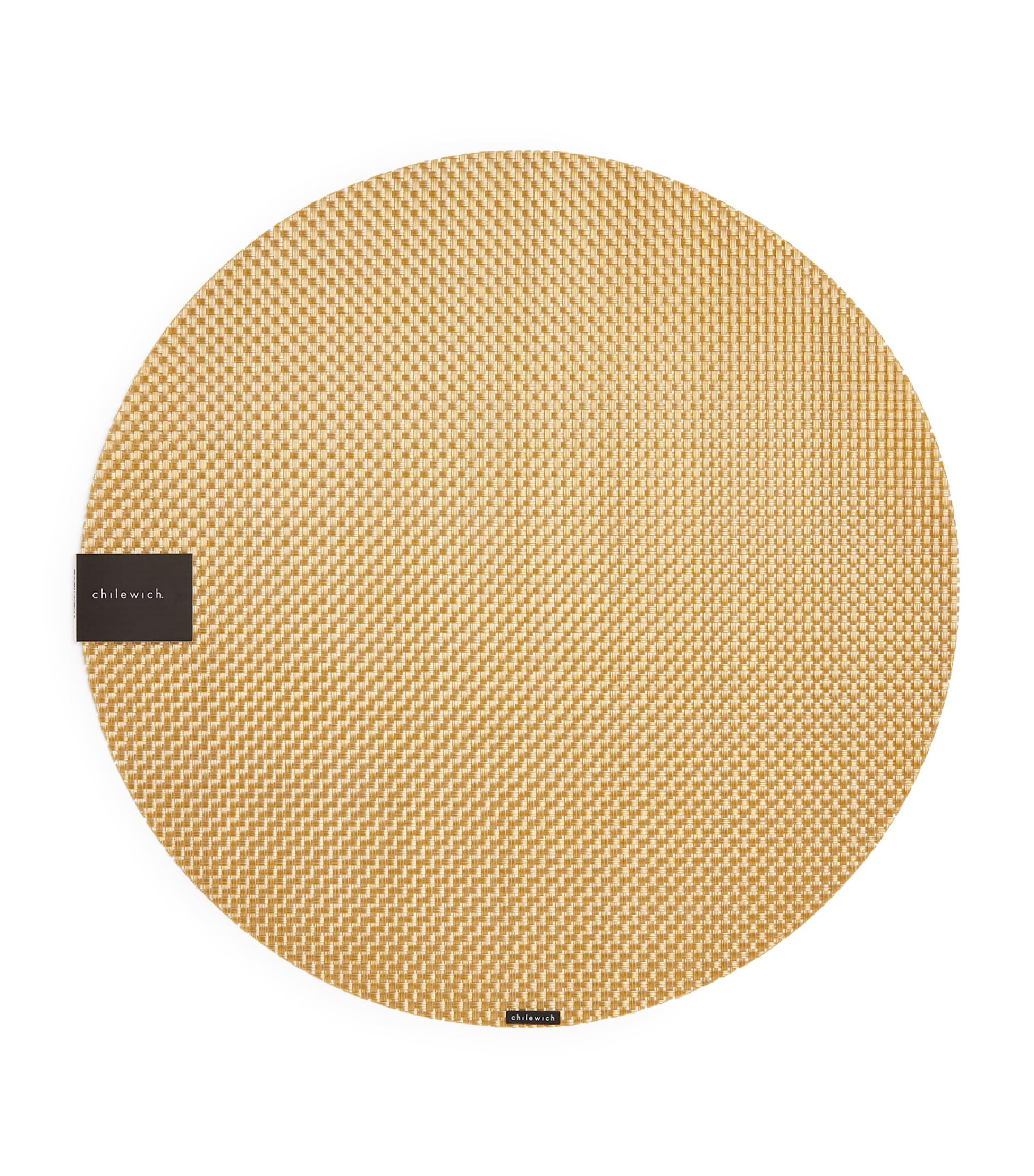 Chilewich Basketweave Gilded Round Placemat (38cm)