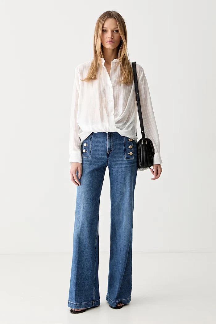 ViCOLO wide leg kadın kot pantolon