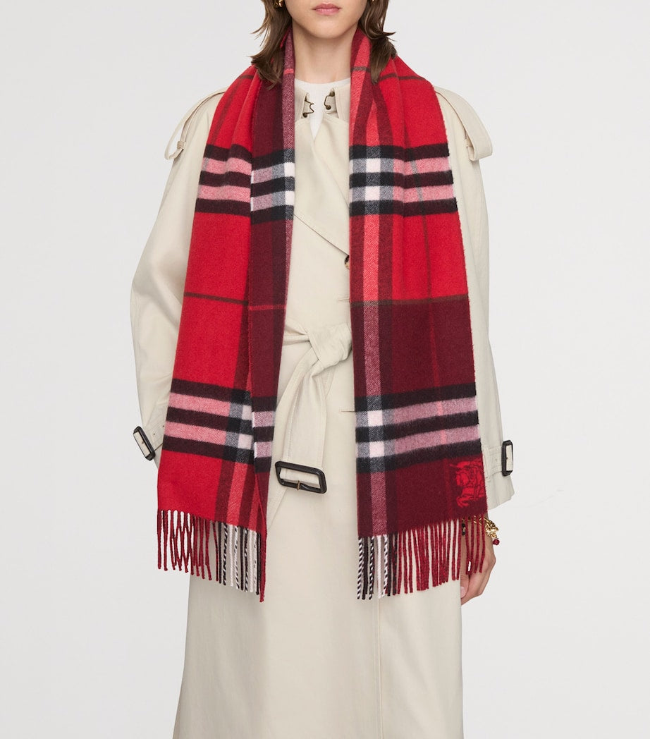 Cashmere Contrast Check Scarf