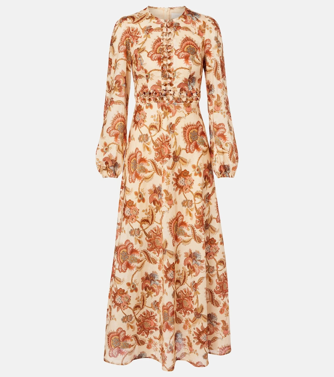 Zimmermann - Aster beaded floral linen maxi dress
