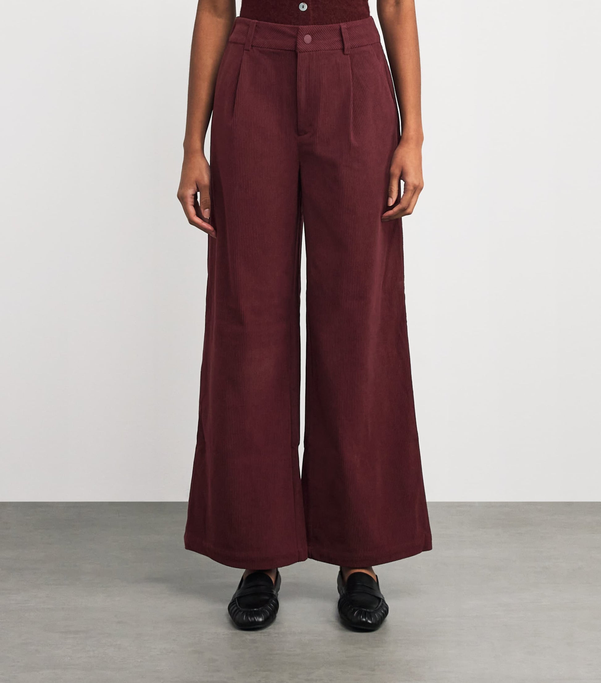 Brown Wide-Leg Floris Trousers