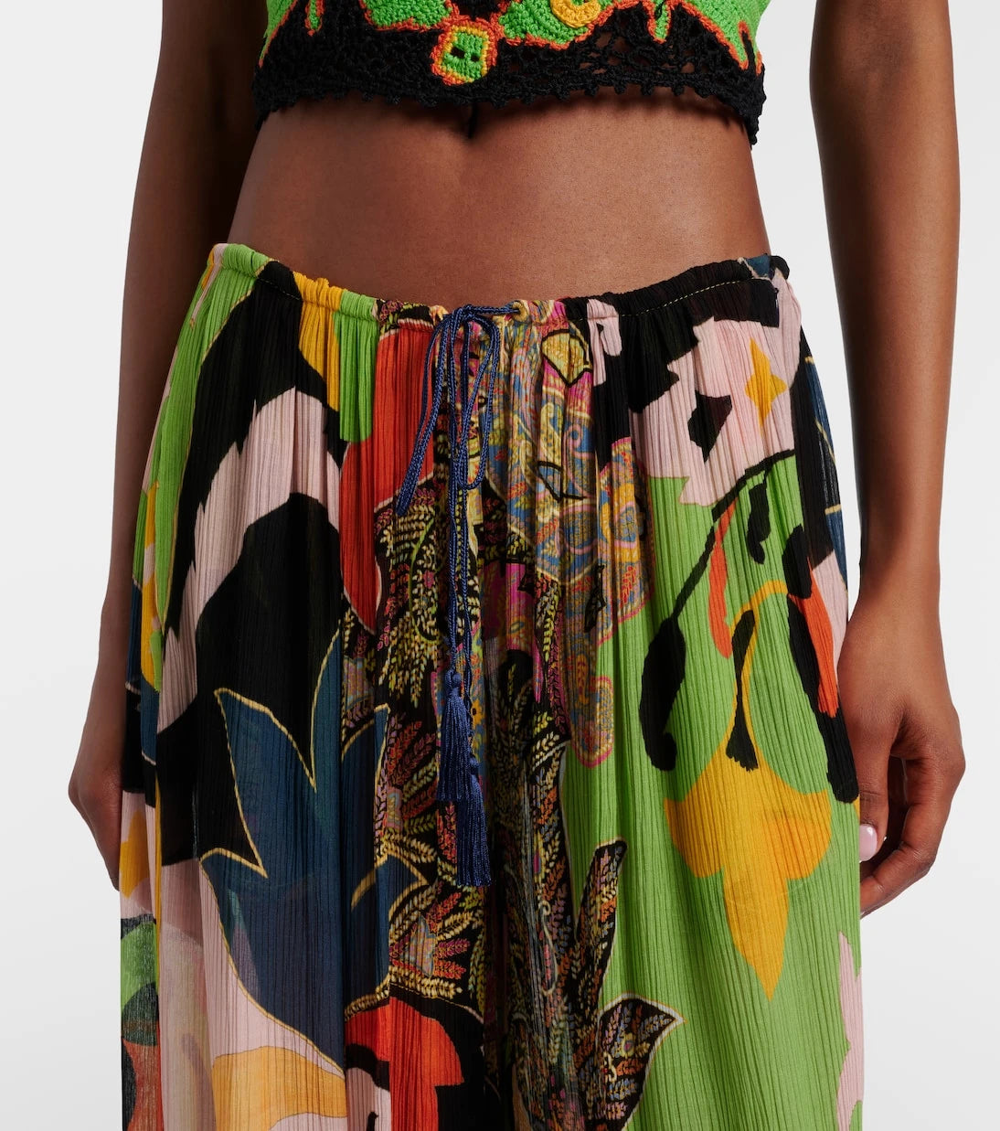 Etro - Printed wide-leg pants