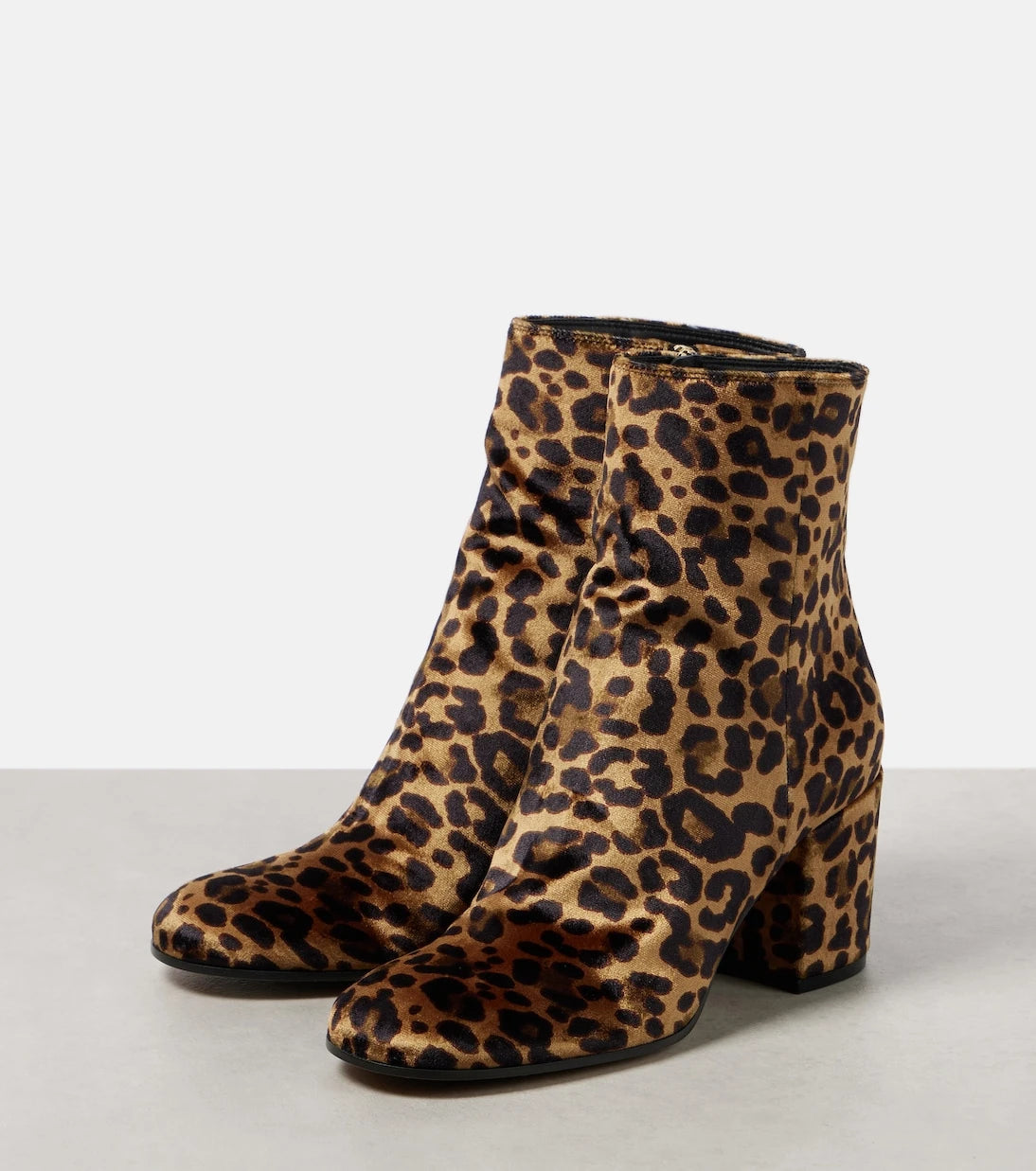 Gianvito Rossi - Joelle 70 leopard-print velvet ankle boots