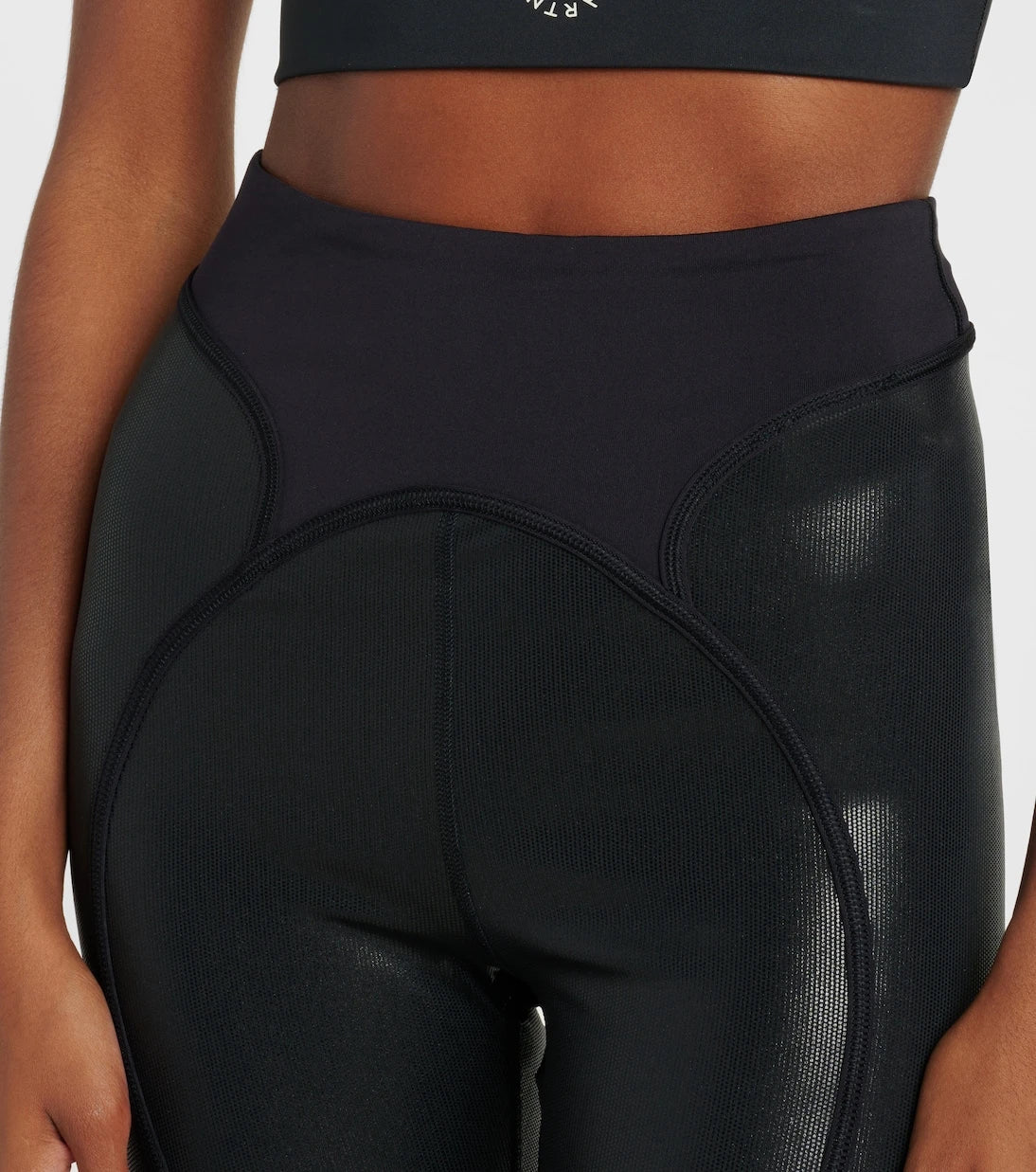 Adidas by Stella McCartney - High-rise lamé leggings
