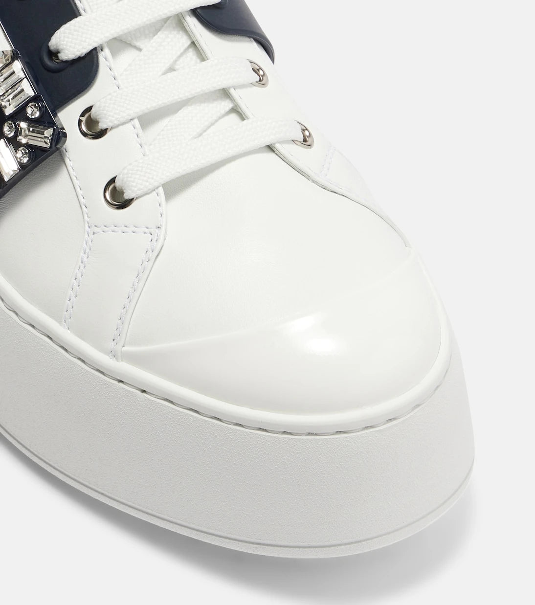 Roger Vivier - حذاء سنيكرز Viv Skate من الجلد بمنصة