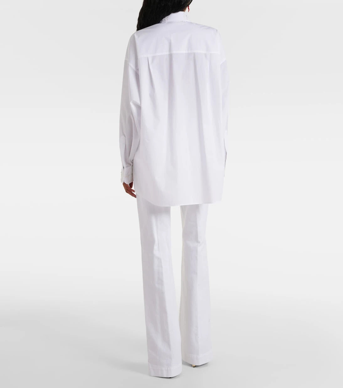 Dolce&Gabbana - Embroidered cotton poplin shirt