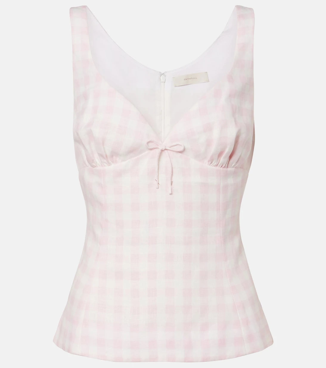 Faithfull – Maturba Gingham-Leinenoberteil