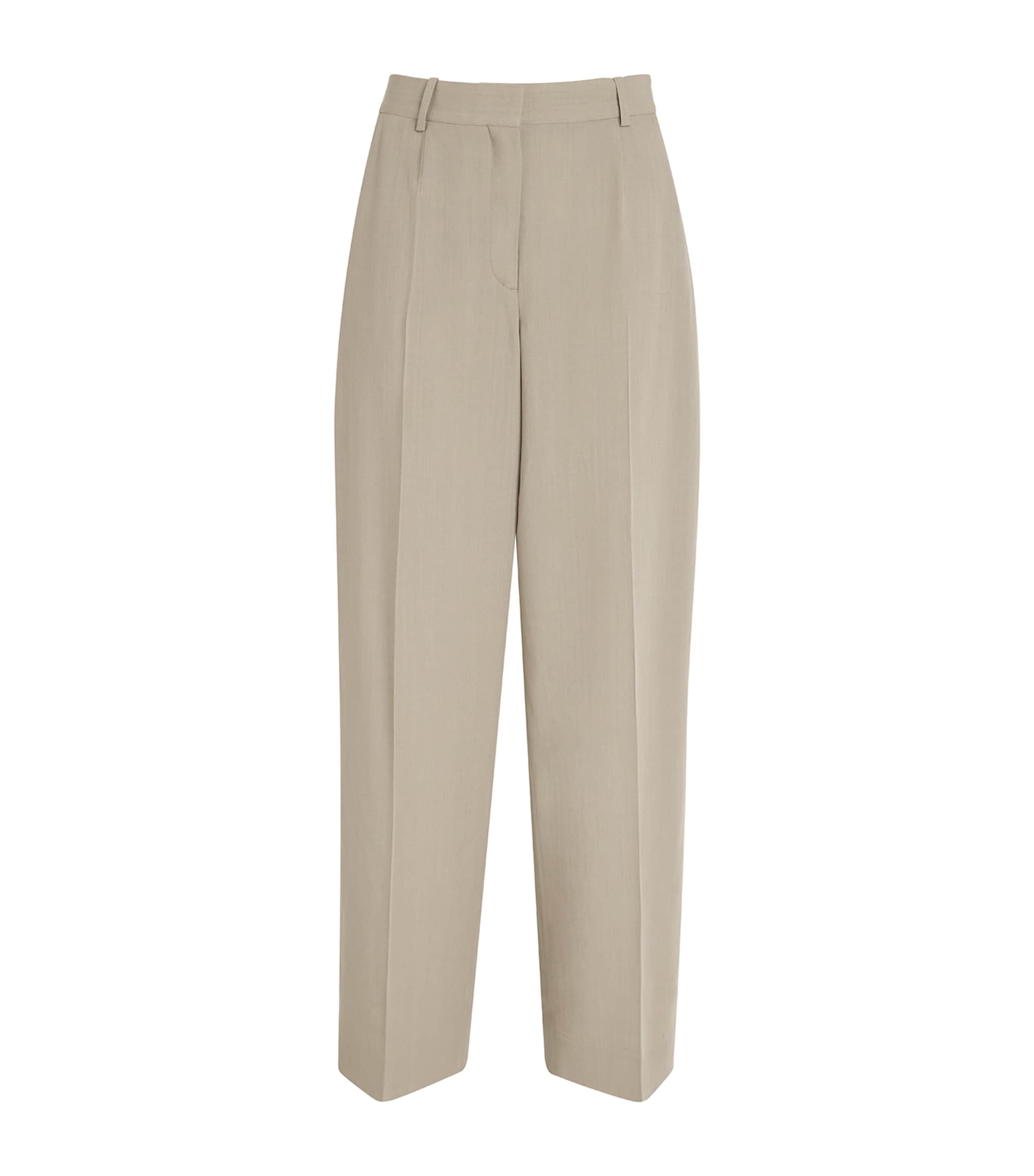 Toteme Beige Wide-Leg Tailored Trousers