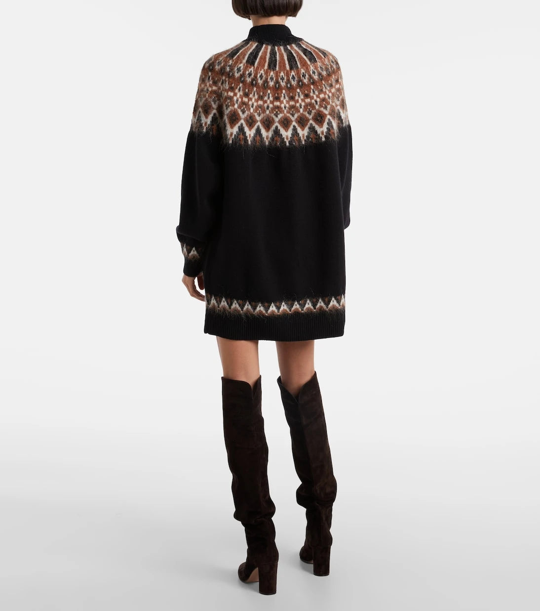 Staud - Liza Fair Isle wool-blend sweater dress