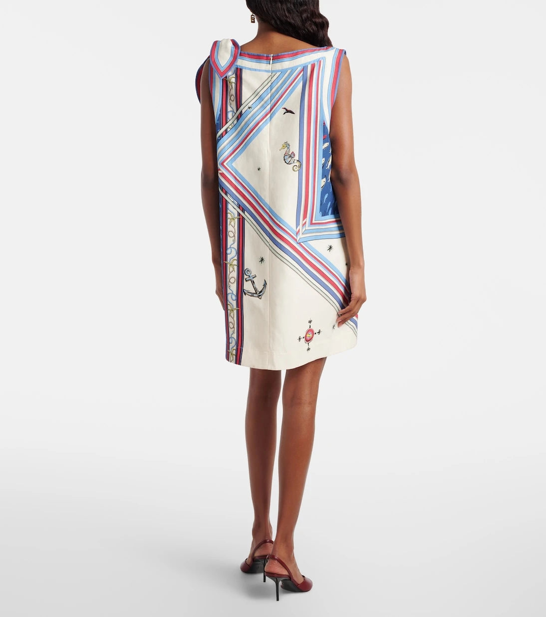 Alémais - Apollo bow-detail printed minidress