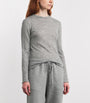 The Row Grey Inverness Cashmere Long-Sleeve T-Shirt
