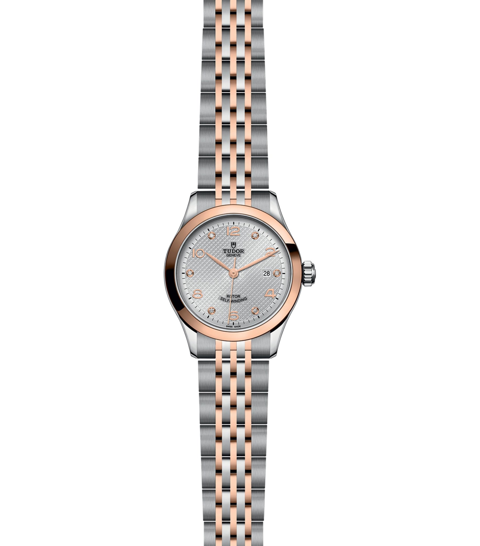 1926 Stainless Steel, Rose Gold and Diamond Watch 28mm